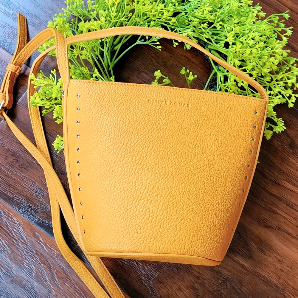 Oliver Bonas Macie Yellow Crossbody or Shoulder Height Adjustable Strap Purse